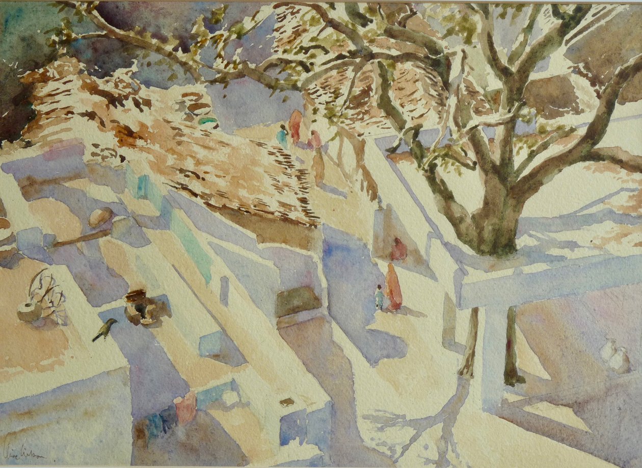 697 Vida de pueblo, Rajastán de Wilson Clive