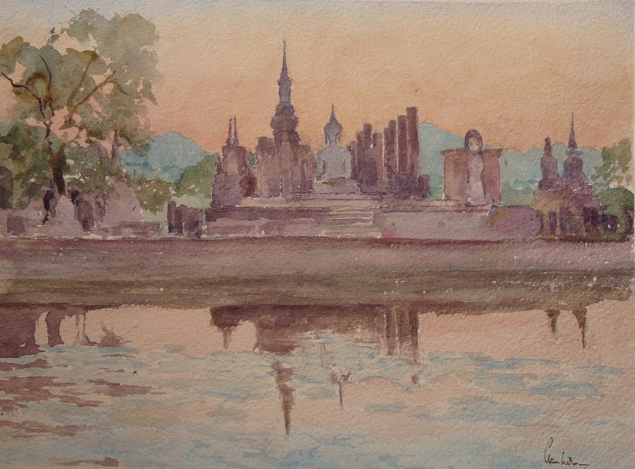 871 Atardecer, Wat Maharthat, Sukhotai de Wilson Clive