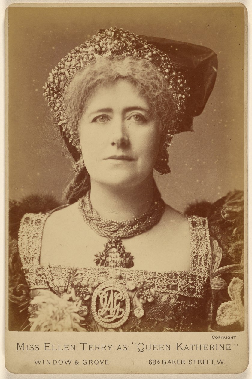 Miss Ellen Terry como "Reina Katherine" de Window and Grove