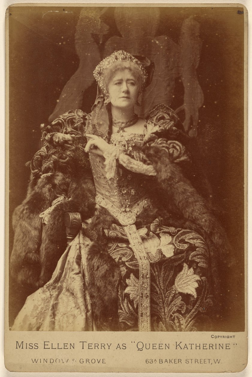 Miss Ellen Terry como "Reina Katherine" de Window and Grove