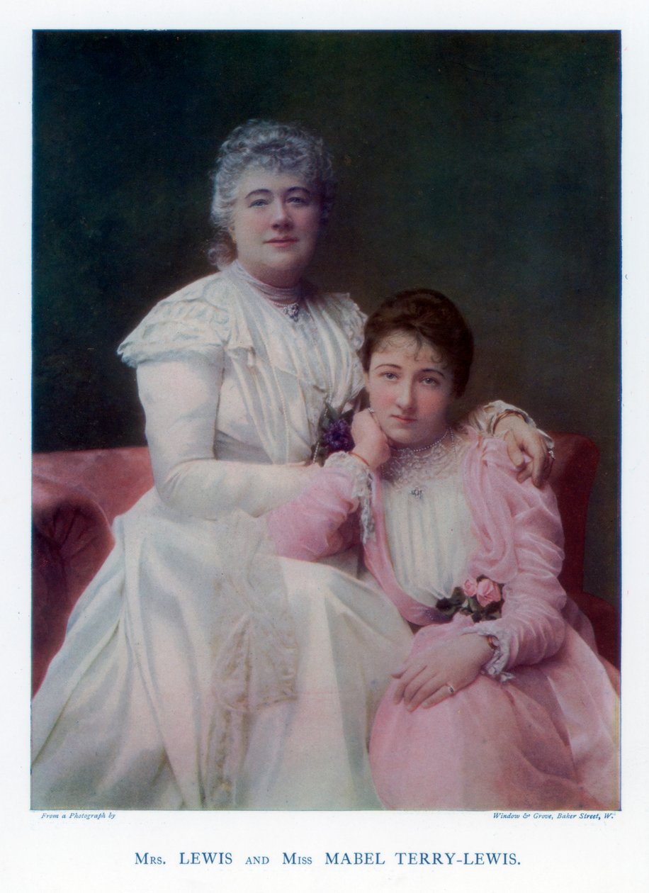 Sra. Lewis Kate Terry y Srta. Mabel Terry-Lewis, actrices británicas, 1901 de Window and Grove