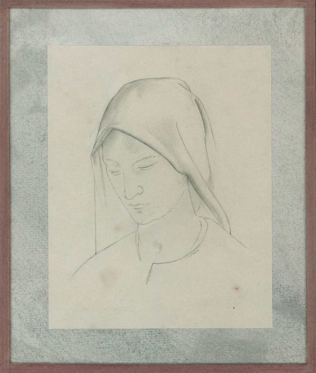Estudio para el retablo de San Martín, c.1928 (lápiz sobre papel) de Winifred Knights