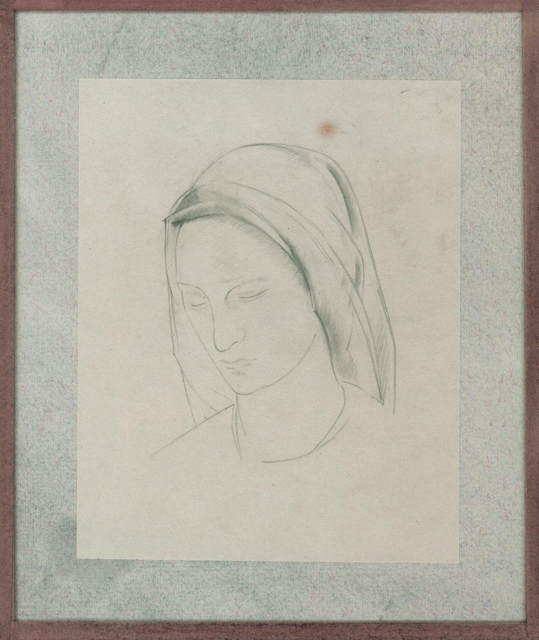 Estudio para el retablo de San Martín, c.1928 (lápiz sobre papel) de Winifred Knights