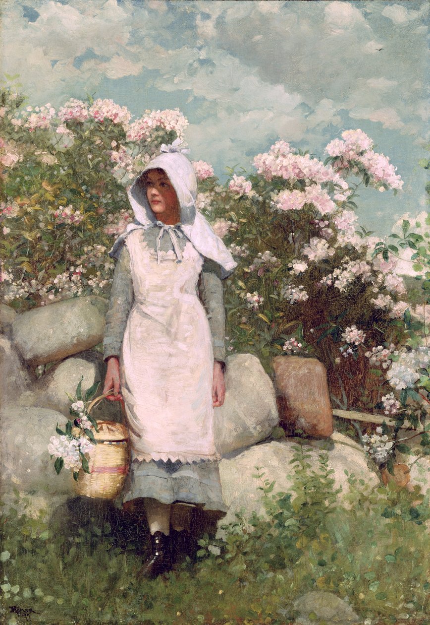 Niña y laurel, 1879 de Winslow Homer