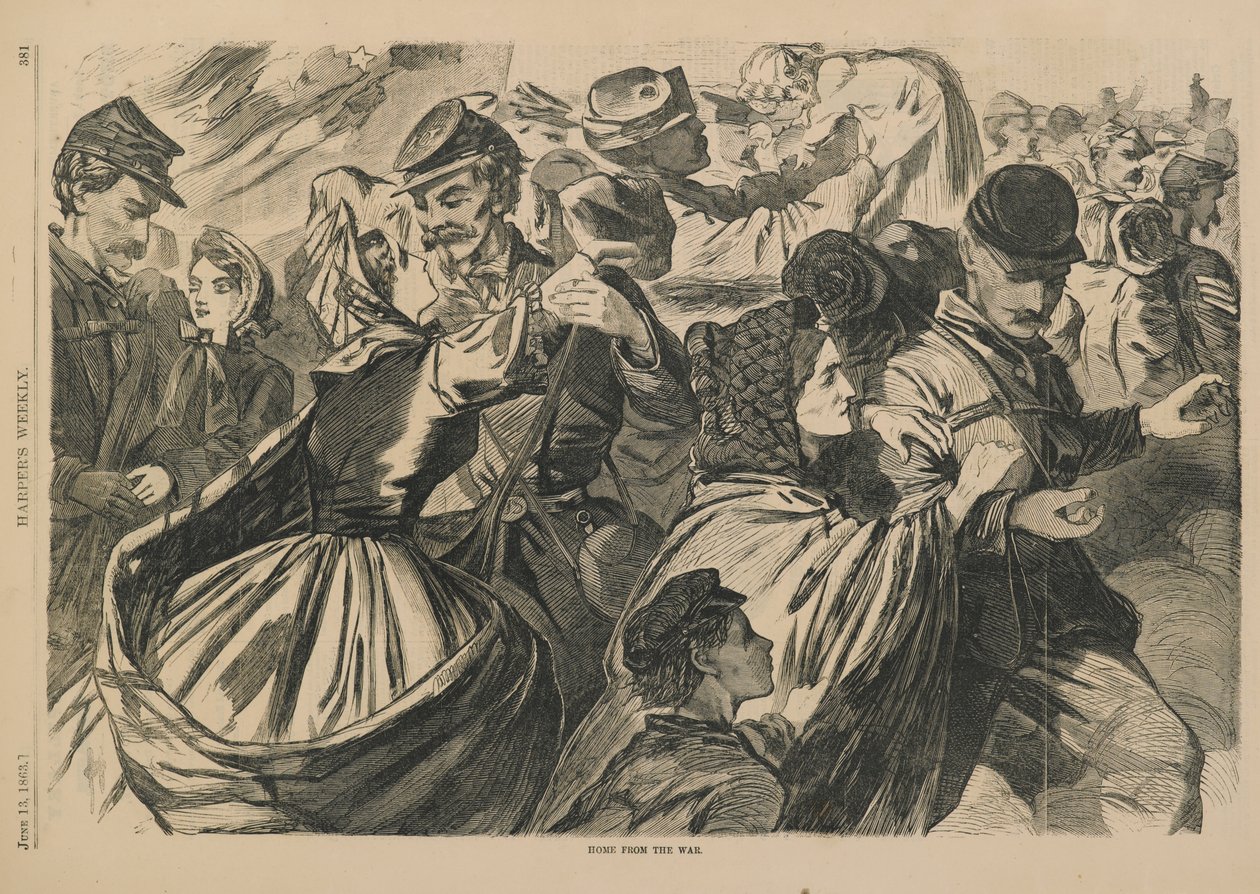 Regreso de la guerra, de la revista Harpers Weekly publicada el 13 de junio de 1863 de Winslow Homer