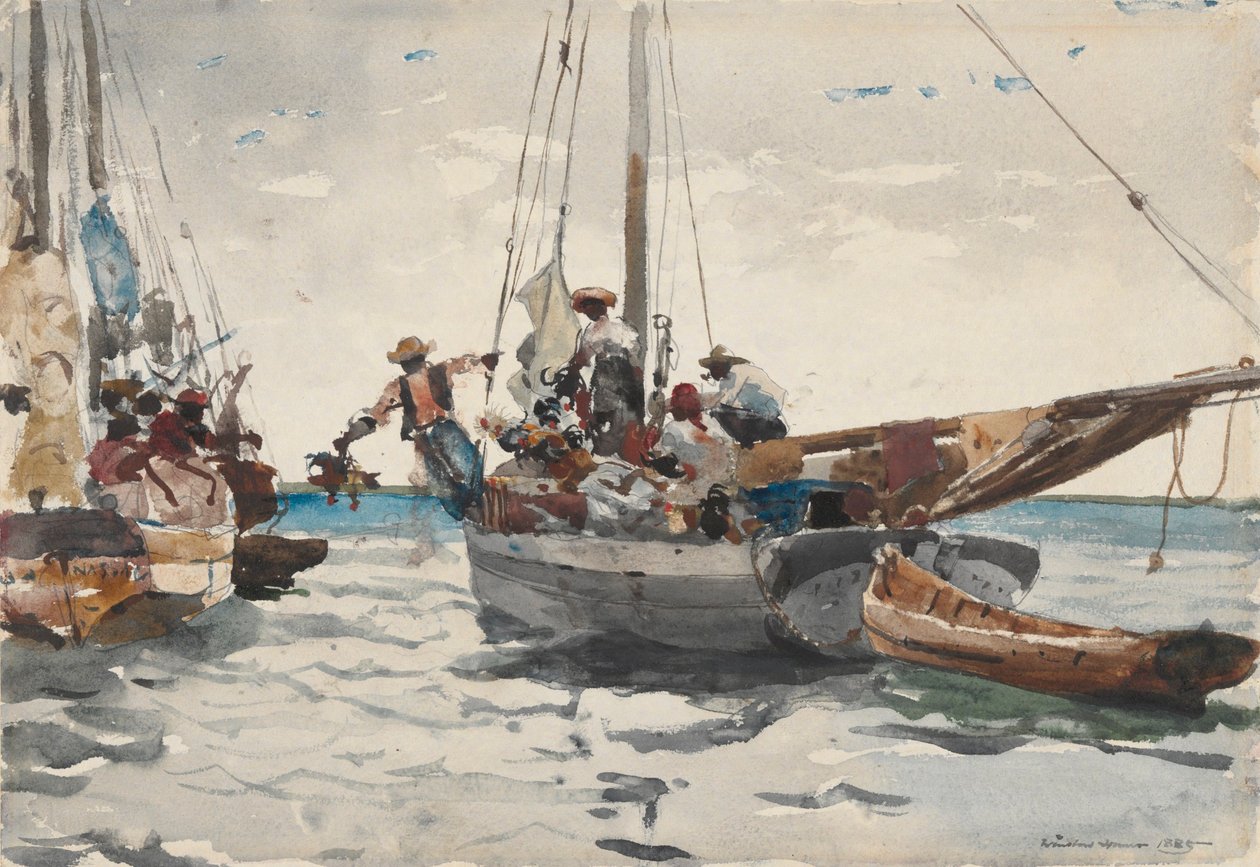 Escena de mercado, Nassau de Winslow Homer