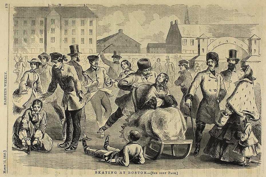 Patinaje en Boston, Harpers de Winslow Homer