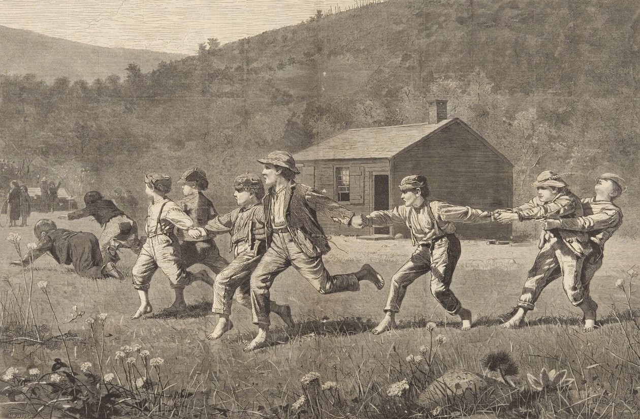 Jugar al látigo, de Harpers Weekly, 20 de septiembre de 1873, pp. 245-25 de Winslow Homer