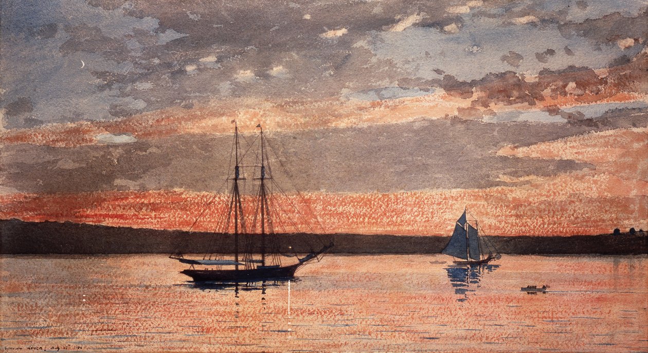 Atardecer en Gloucester de Winslow Homer