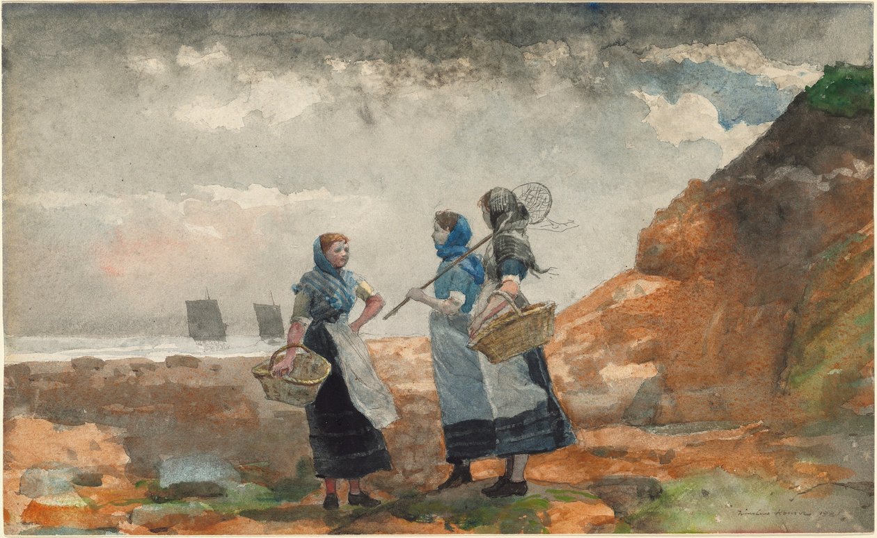 Tres chicas pescadoras de Winslow Homer