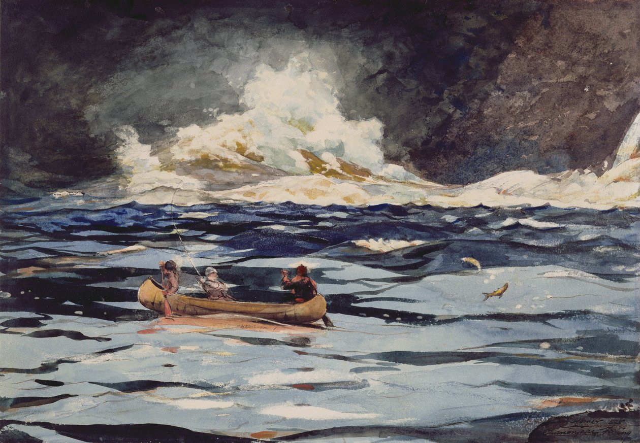 Bajo las cataratas, la gran descarga, 1895 de Winslow Homer
