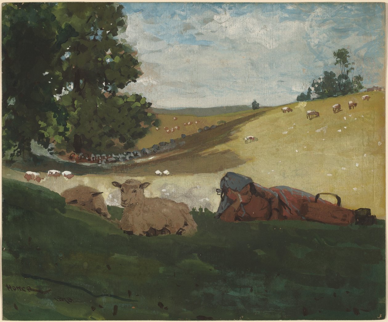 Tarde Cálida (Pastora) de Winslow Homer