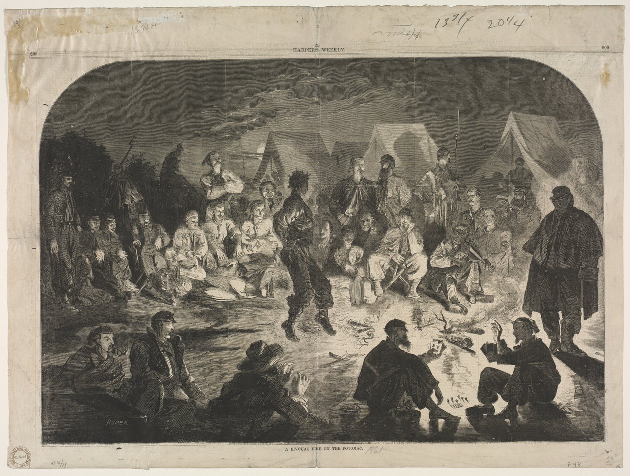 Un buen acampada en el Potomac de Winslow Homer