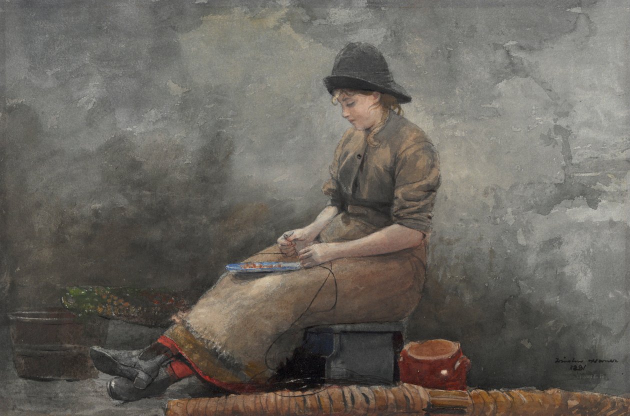 Una Pescadora Bailando Líneas de Winslow Homer
