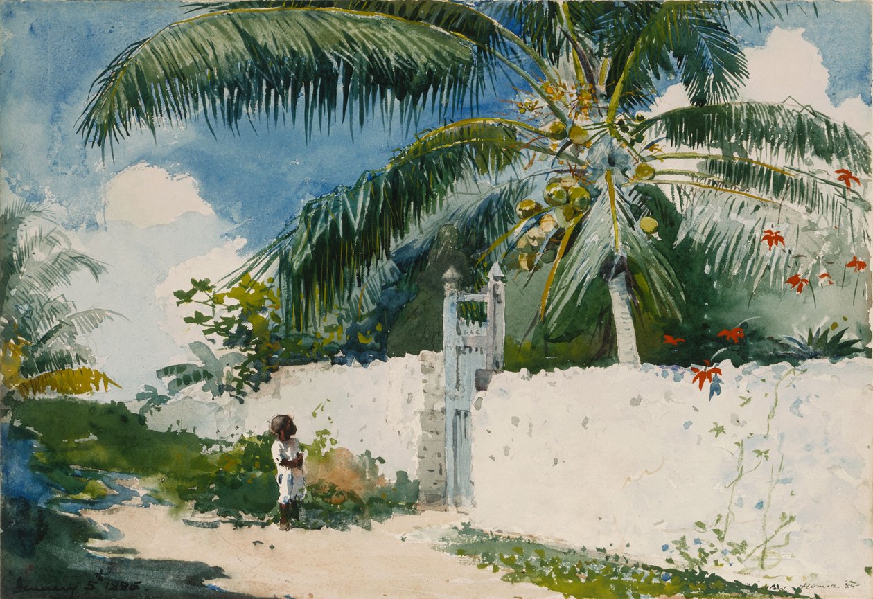 Un jardín en Nassau de Winslow Homer