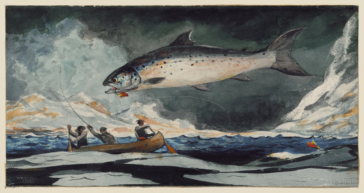Una buena piscina, el río Saguenay de Winslow Homer