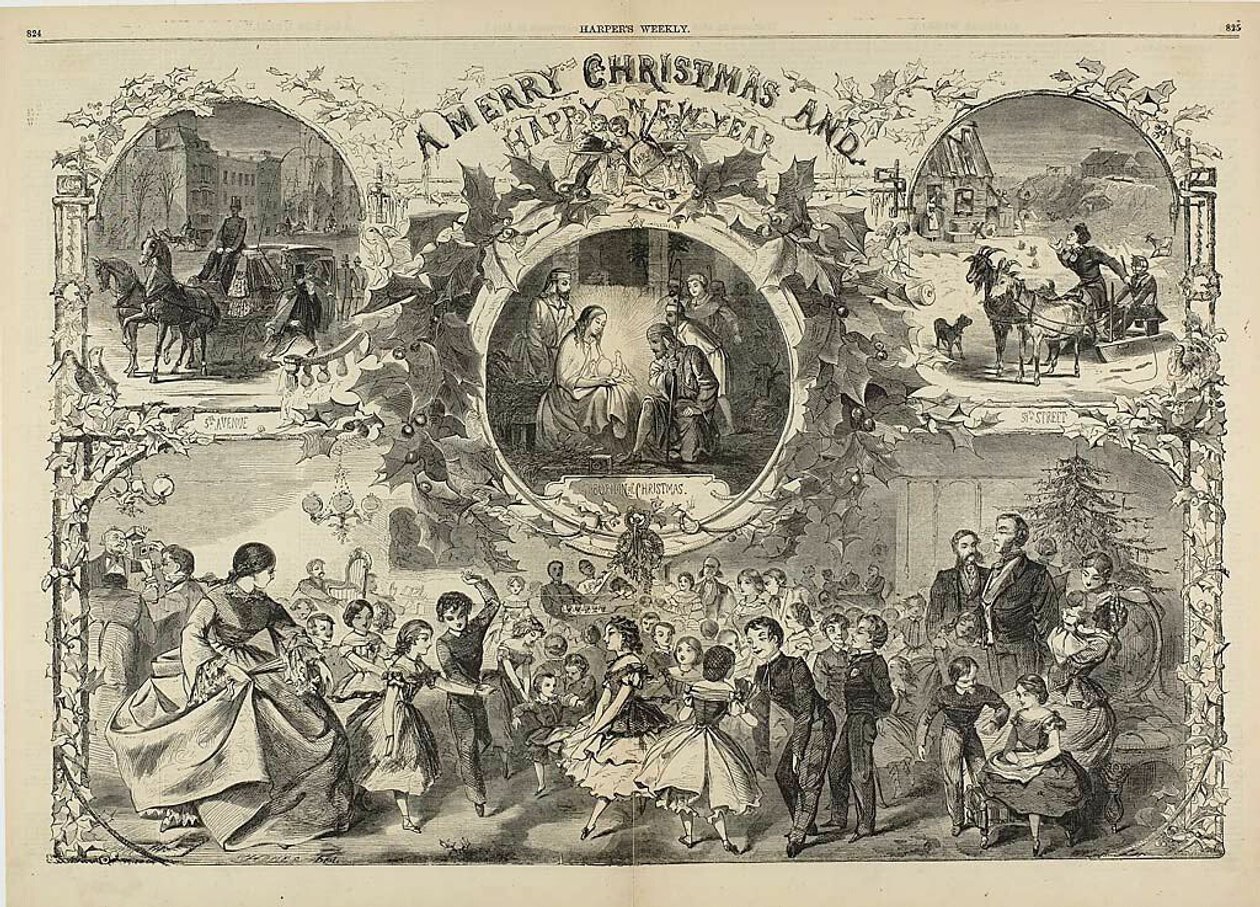 Feliz Navidad y próspero Año Nuevo de Winslow Homer