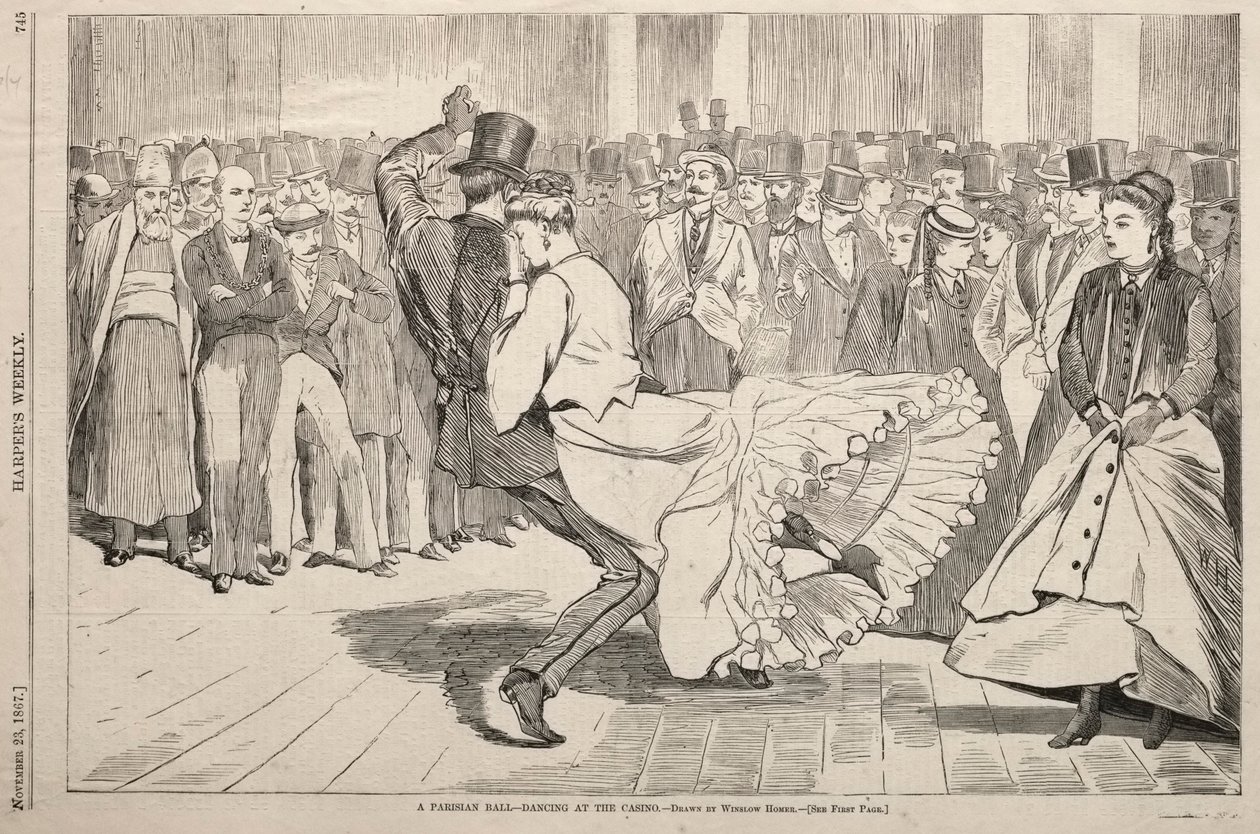 Un baile parisino - Bailando en el Casino de Winslow Homer