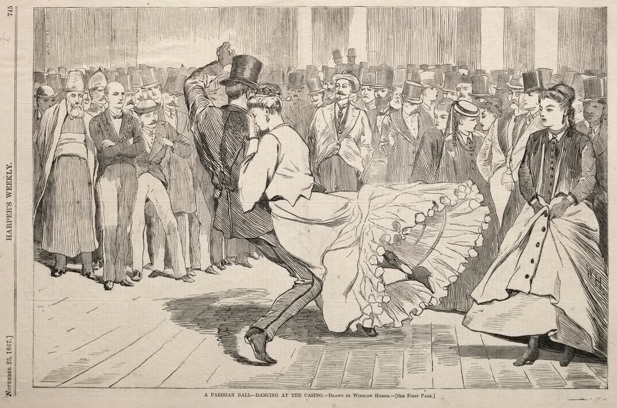 Un baile parisino - Bailando en el Casino, 1867 de Winslow Homer