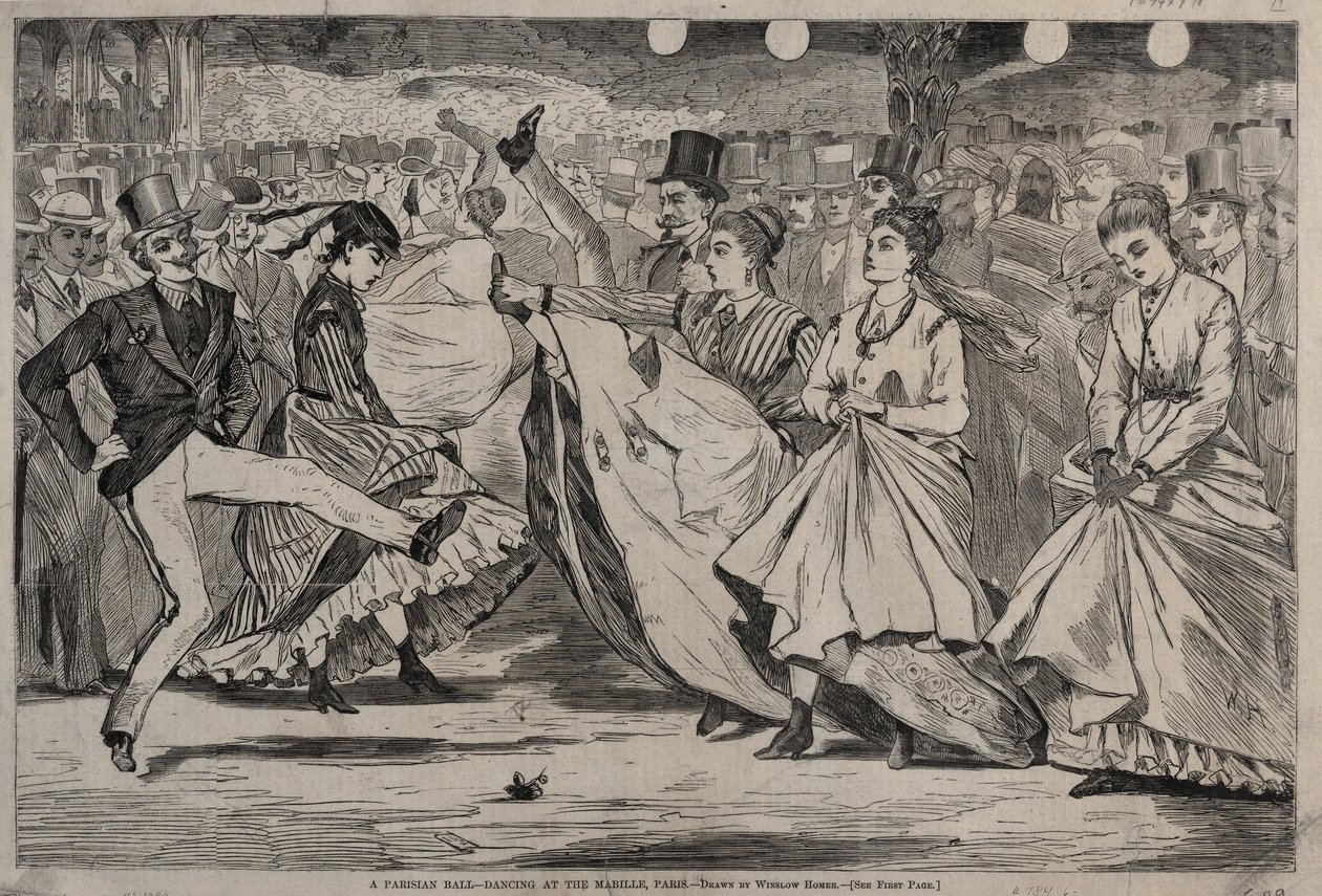 Un baile parisino: bailando en el Mabille, París de Winslow Homer
