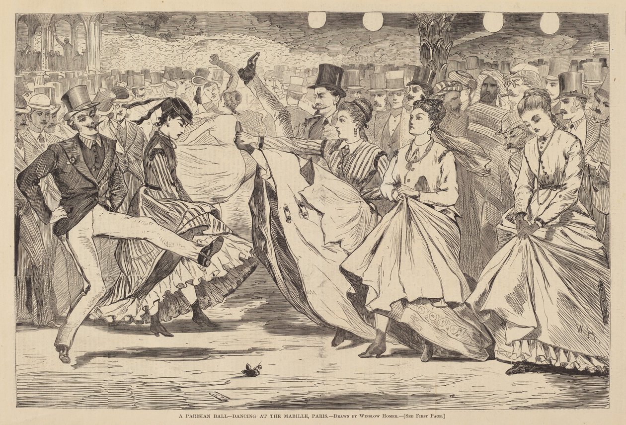 Un baile parisino - Bailando en el Mabille, París de Winslow Homer