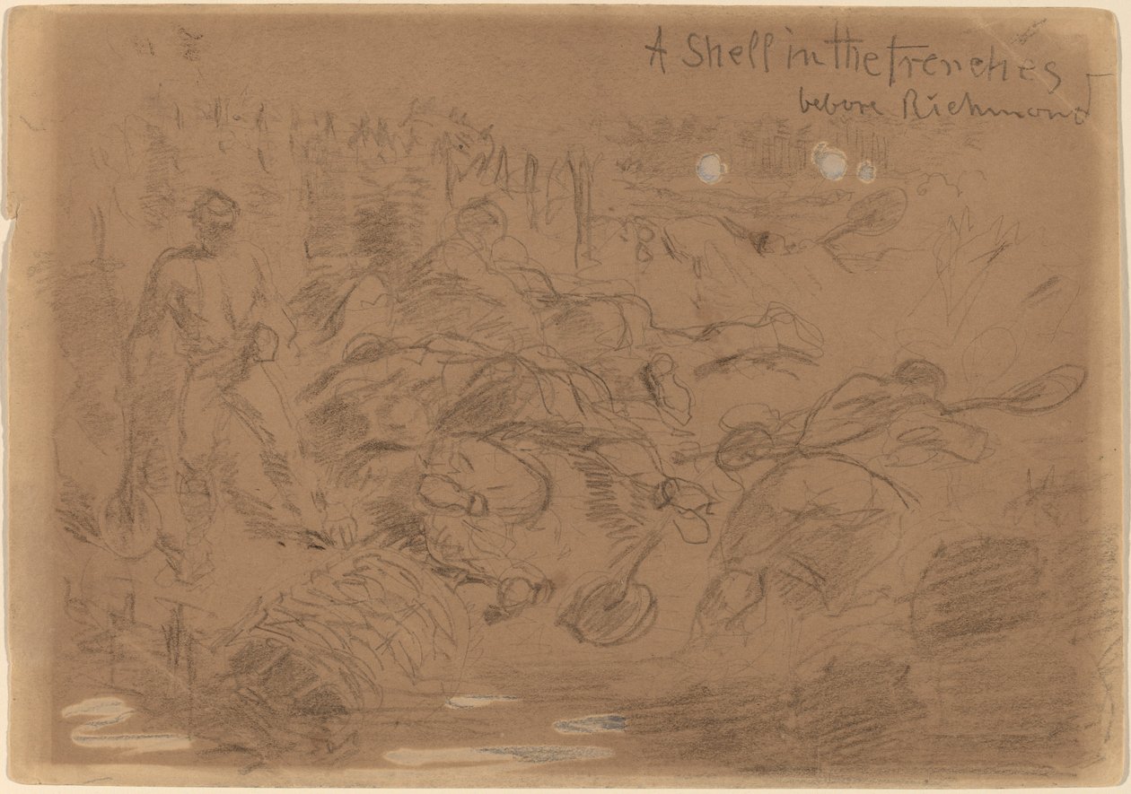 Una Concha en las Trincheras antes de Richmond de Winslow Homer