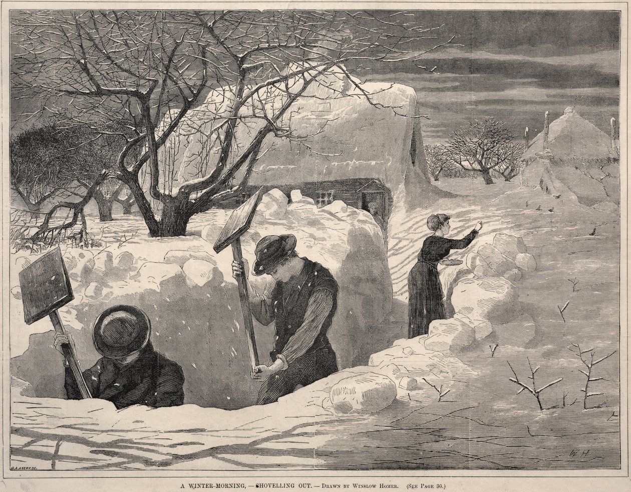 Una mañana de invierno, 1871 de Winslow Homer