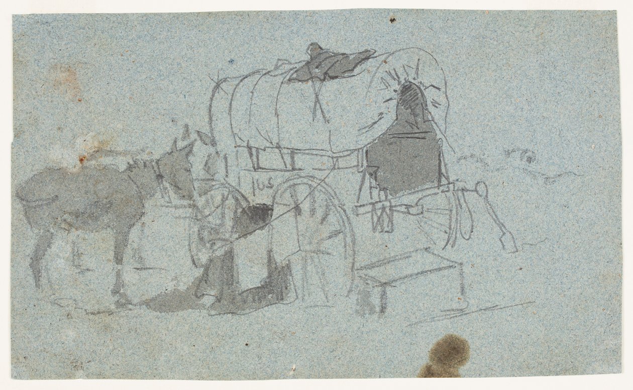 Carro militar y mula de Winslow Homer