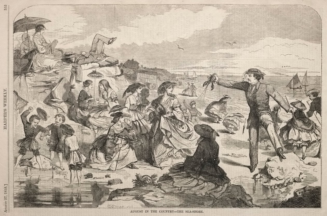 Agosto en el campo - La orilla del mar de Winslow Homer