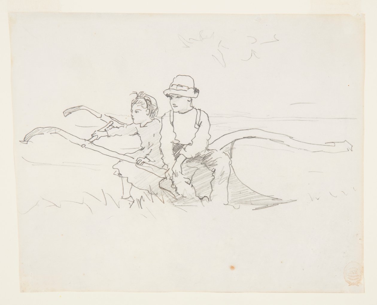 Niño y Niña en un Arado de Winslow Homer