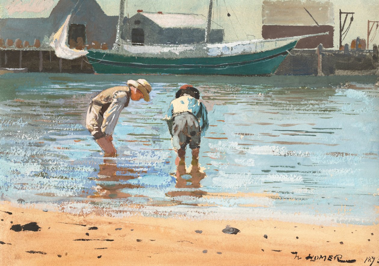Niños vadeando, 1873 de Winslow Homer