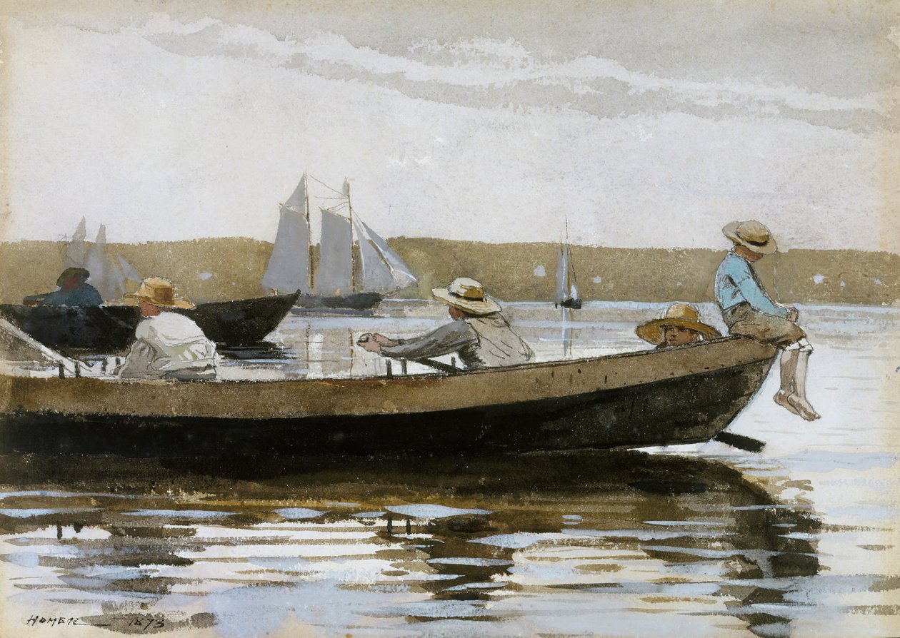 Niños en un Dory, 1873 de Winslow Homer