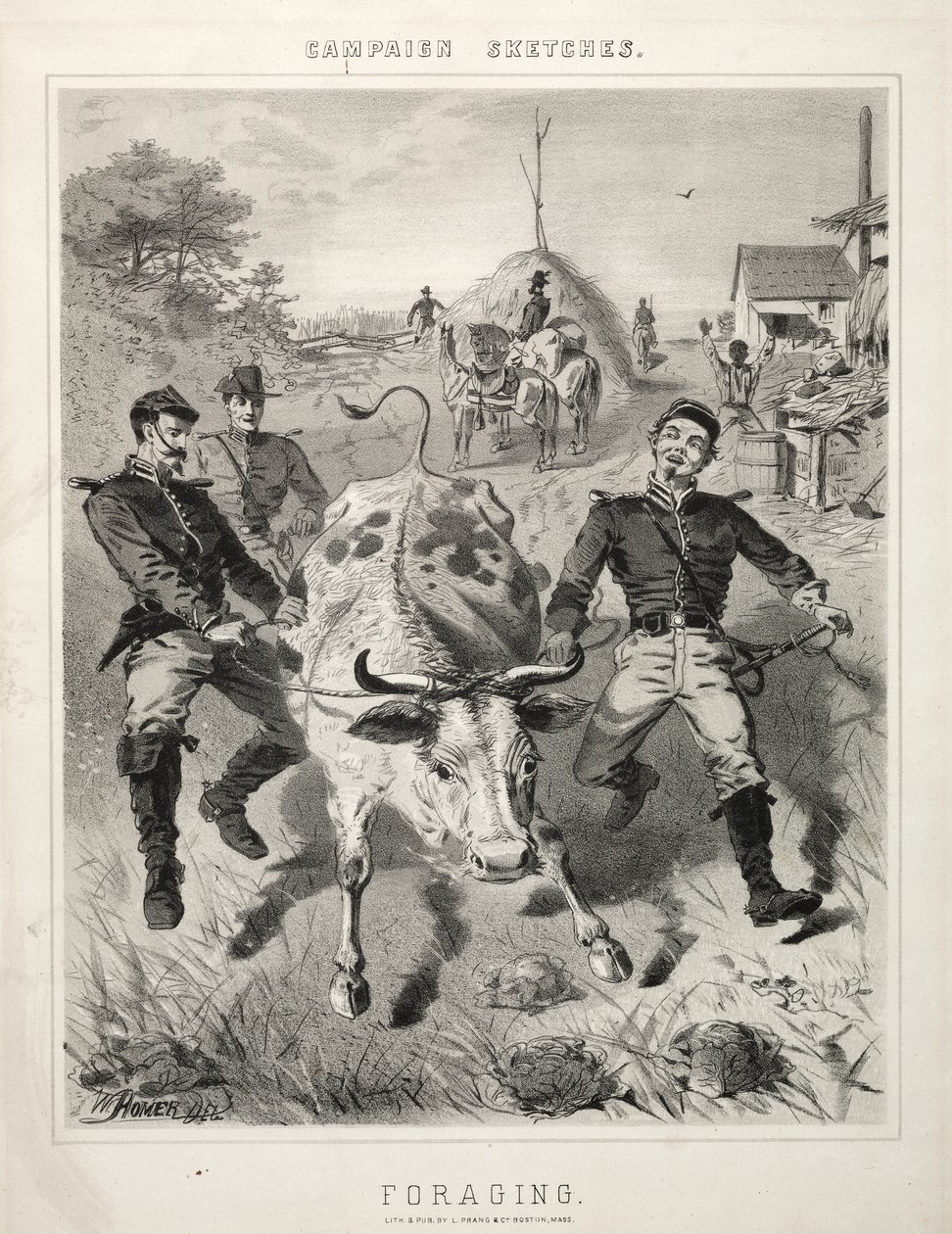 Bocetos de campaña: búsqueda de provisiones de Winslow Homer