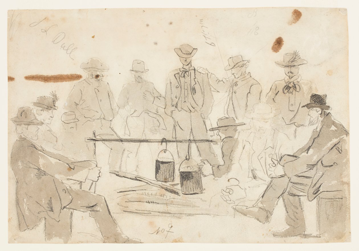 Fogata con soldados de Winslow Homer