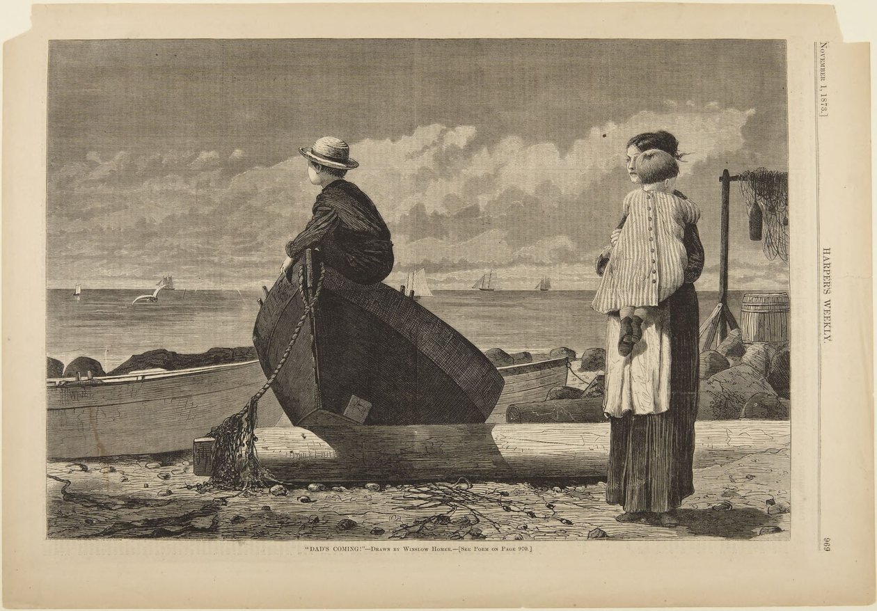 ¡Papá viene! de Winslow Homer