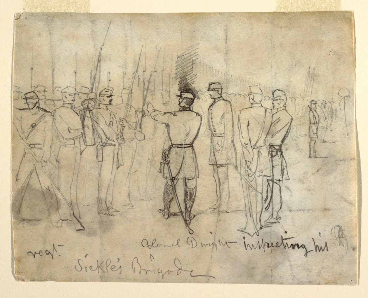 Dibujo
Dibujo, Coronel William Dwight, Jr. Inspeccionando Su Regimiento, 1862 de Winslow Homer