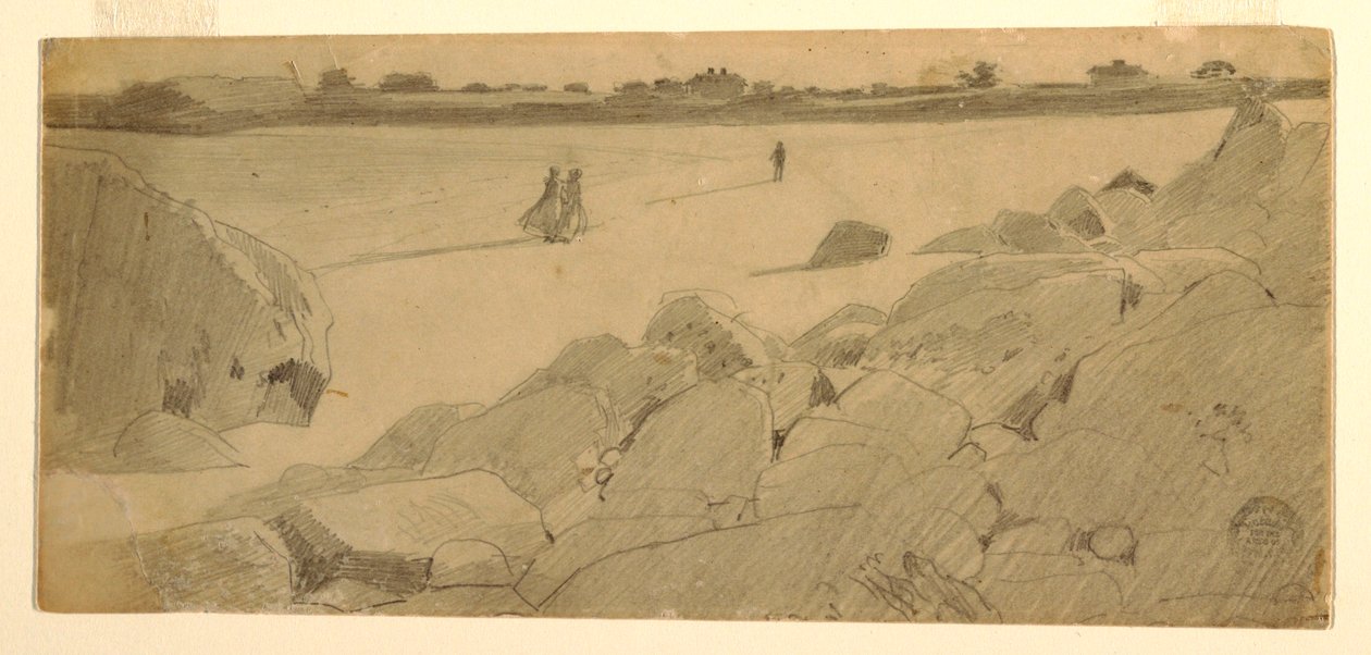 Dibujo, Playa de Marshfield, 1869-74 de Winslow Homer