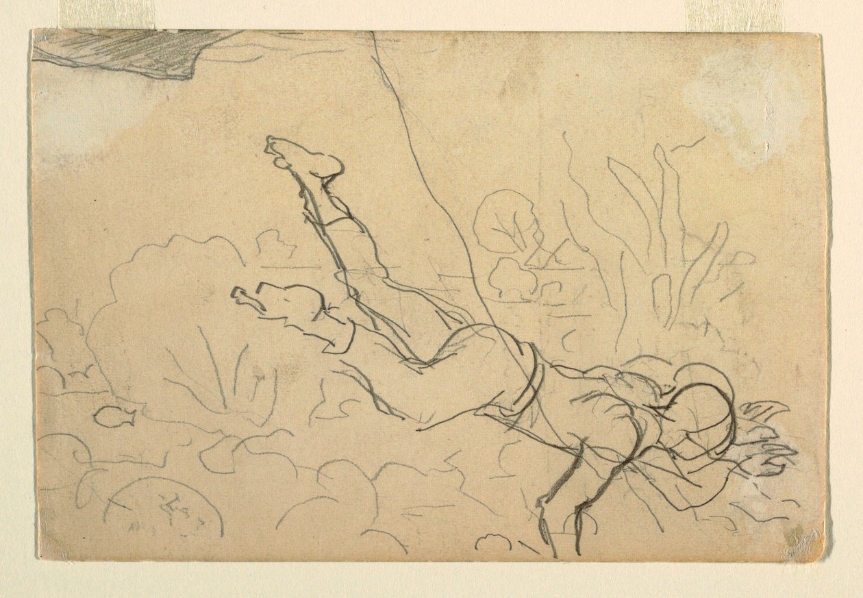 Dibujo, "Buceadores de caracolas", 1885-86 de Winslow Homer