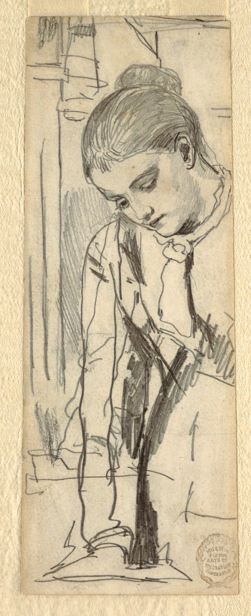 Dibujo, Figura de mujer, 1870-80 de Winslow Homer