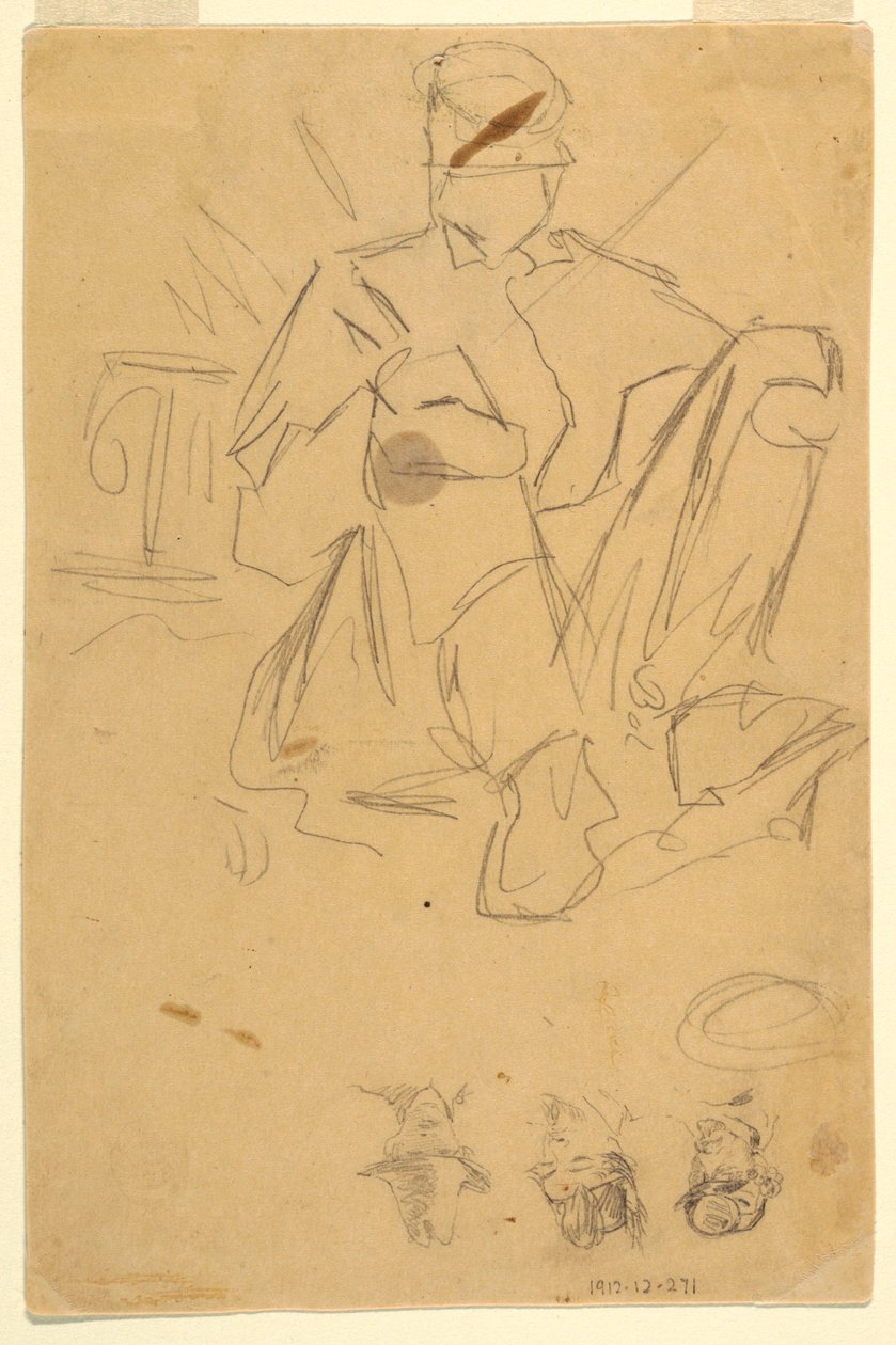 Dibujo, Bocetos de campamentos militares, 1862 de Winslow Homer