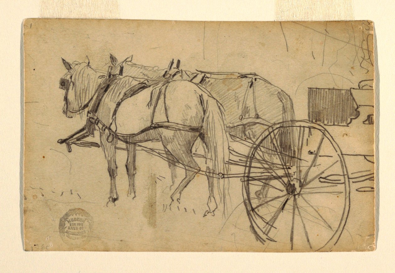 Dibujo, Estudio para "La excursión picnic", 1868 de Winslow Homer