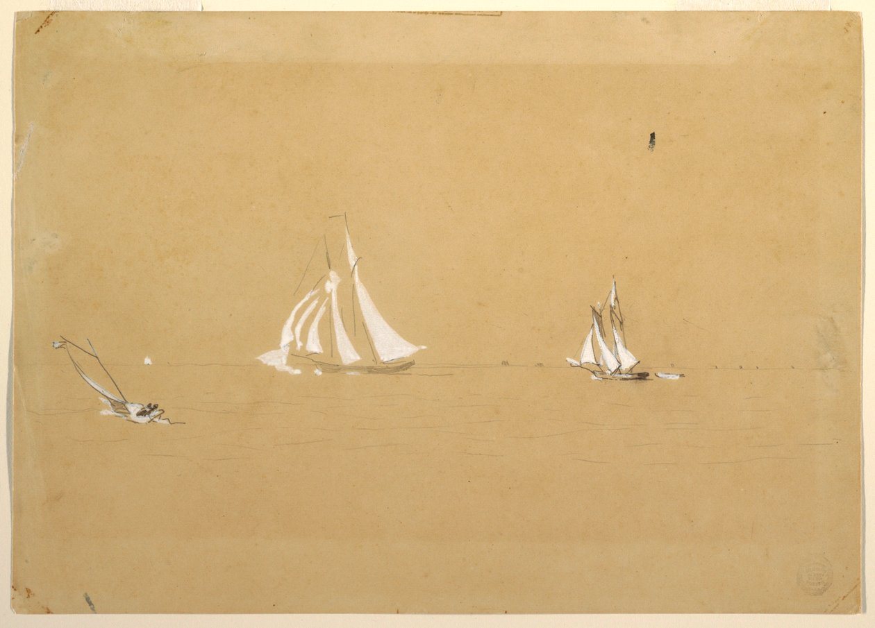 Dibujo, Dos Goletas, 1880 de Winslow Homer