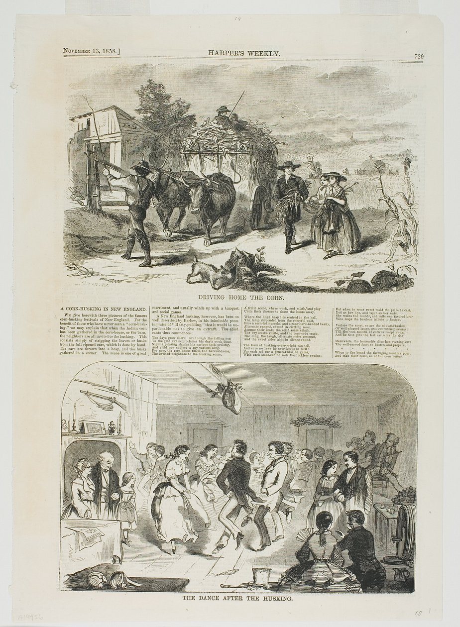 Llevar el maíz a casa y El baile después del descascarillado de Winslow Homer