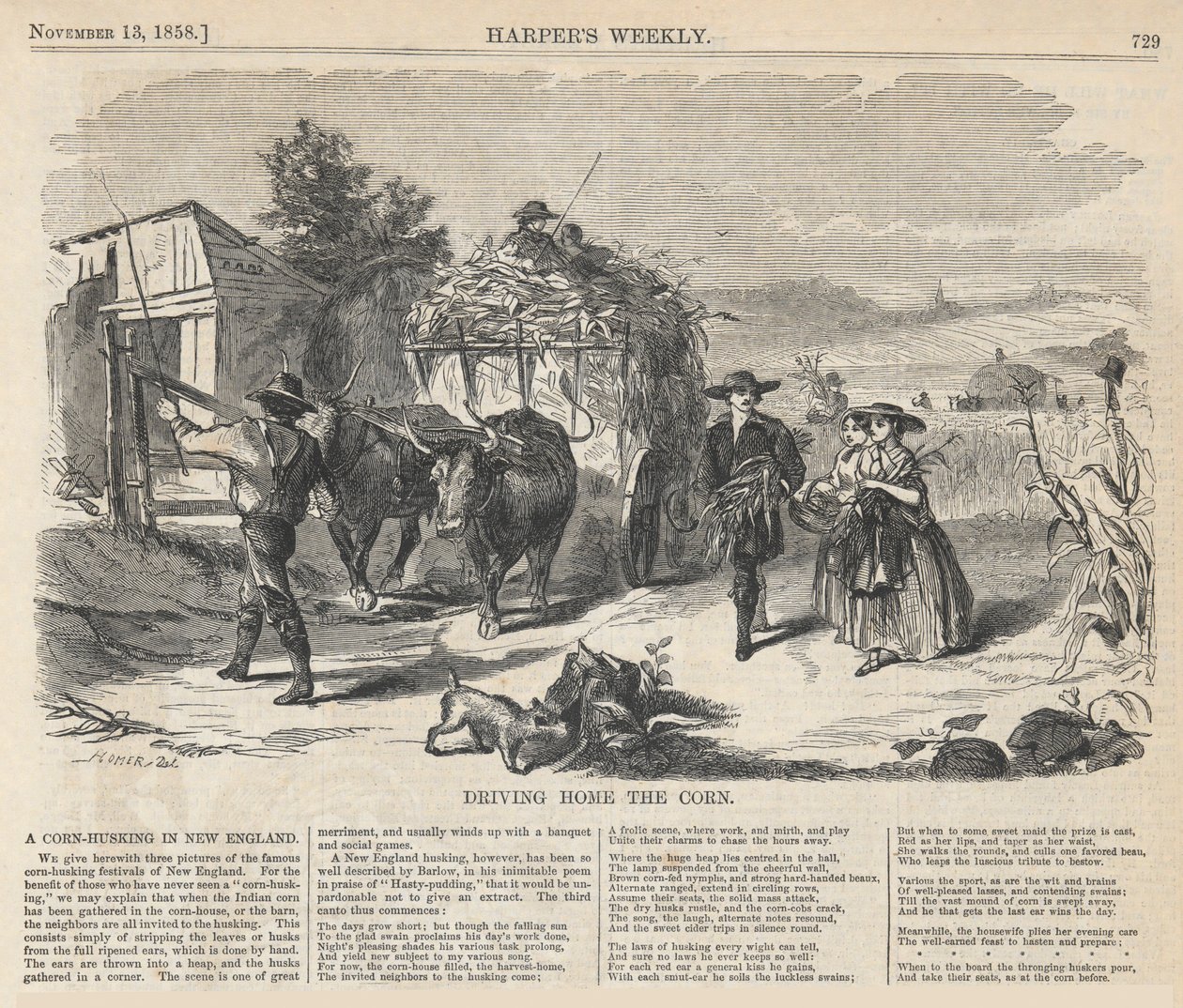 Conduciendo a casa el maíz, de Harper de Winslow Homer