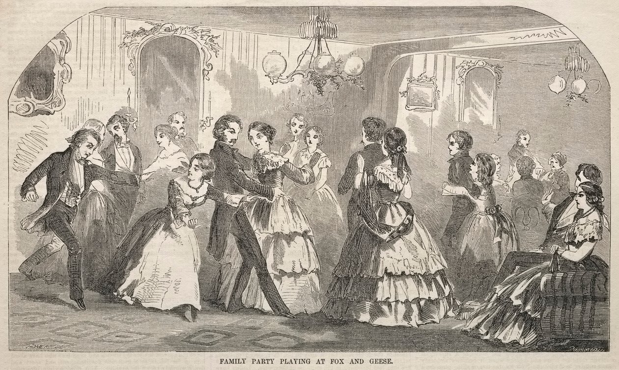 Fiesta Familiar Jugando a Zorro y Gansos, 1857 de Winslow Homer