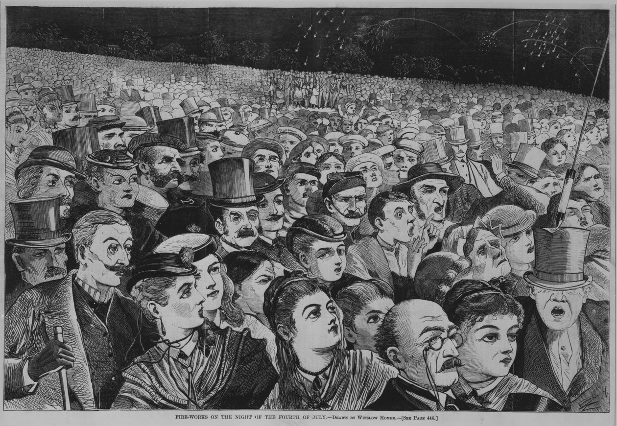 Fuegos artificiales en la noche del cuatro de julio, 1868 de Winslow Homer