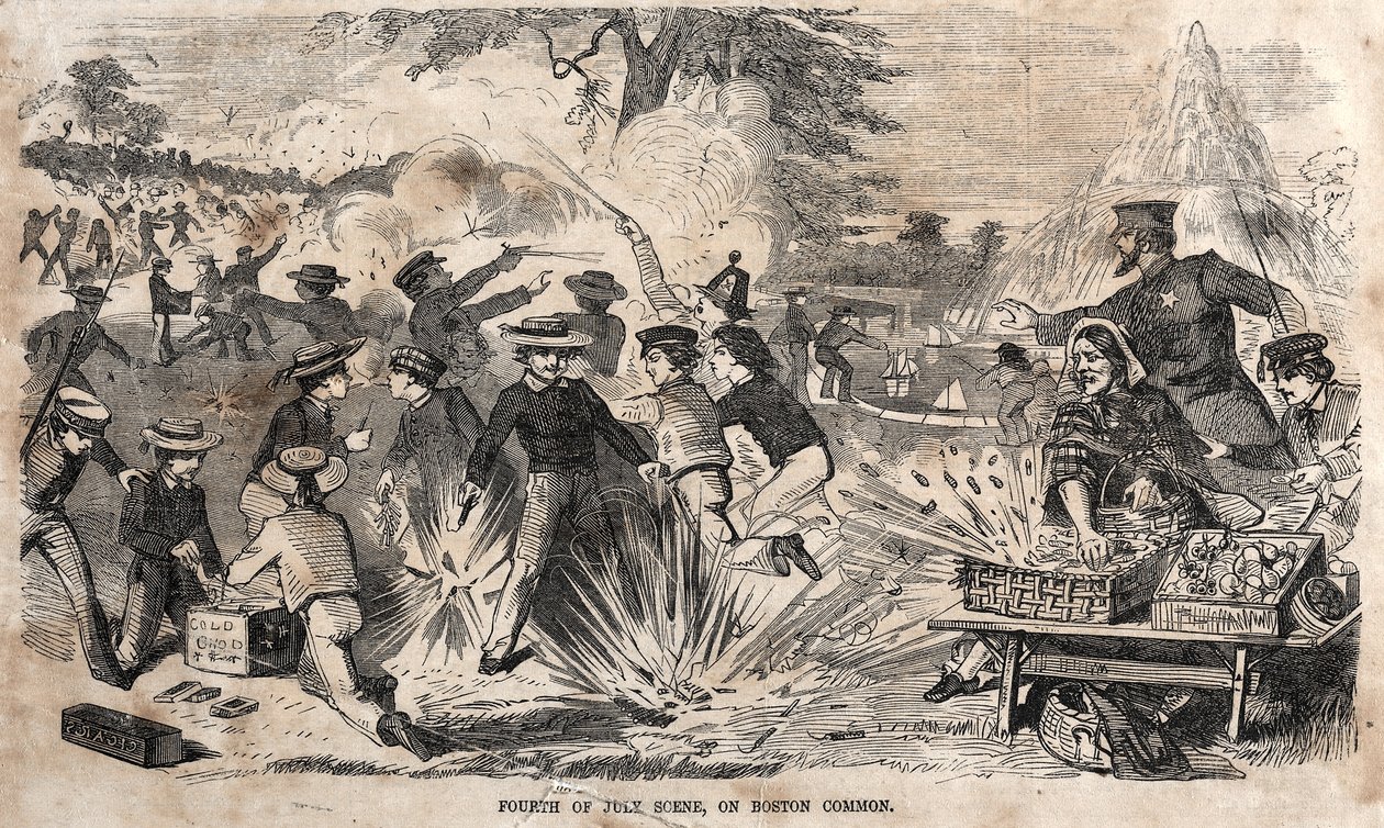 Escena del 4 de julio en el Boston Common de Winslow Homer