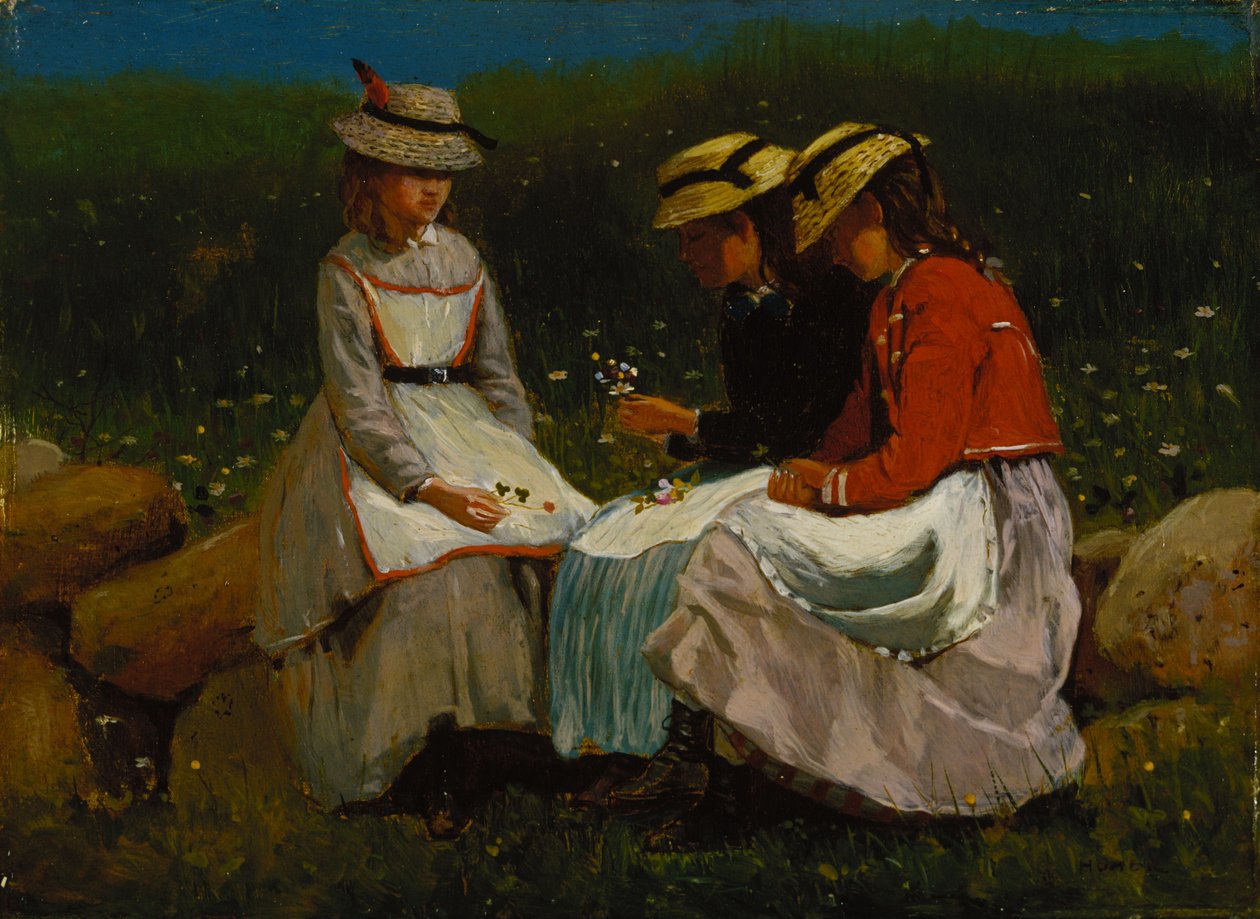 Chicas en un paisaje de Winslow Homer