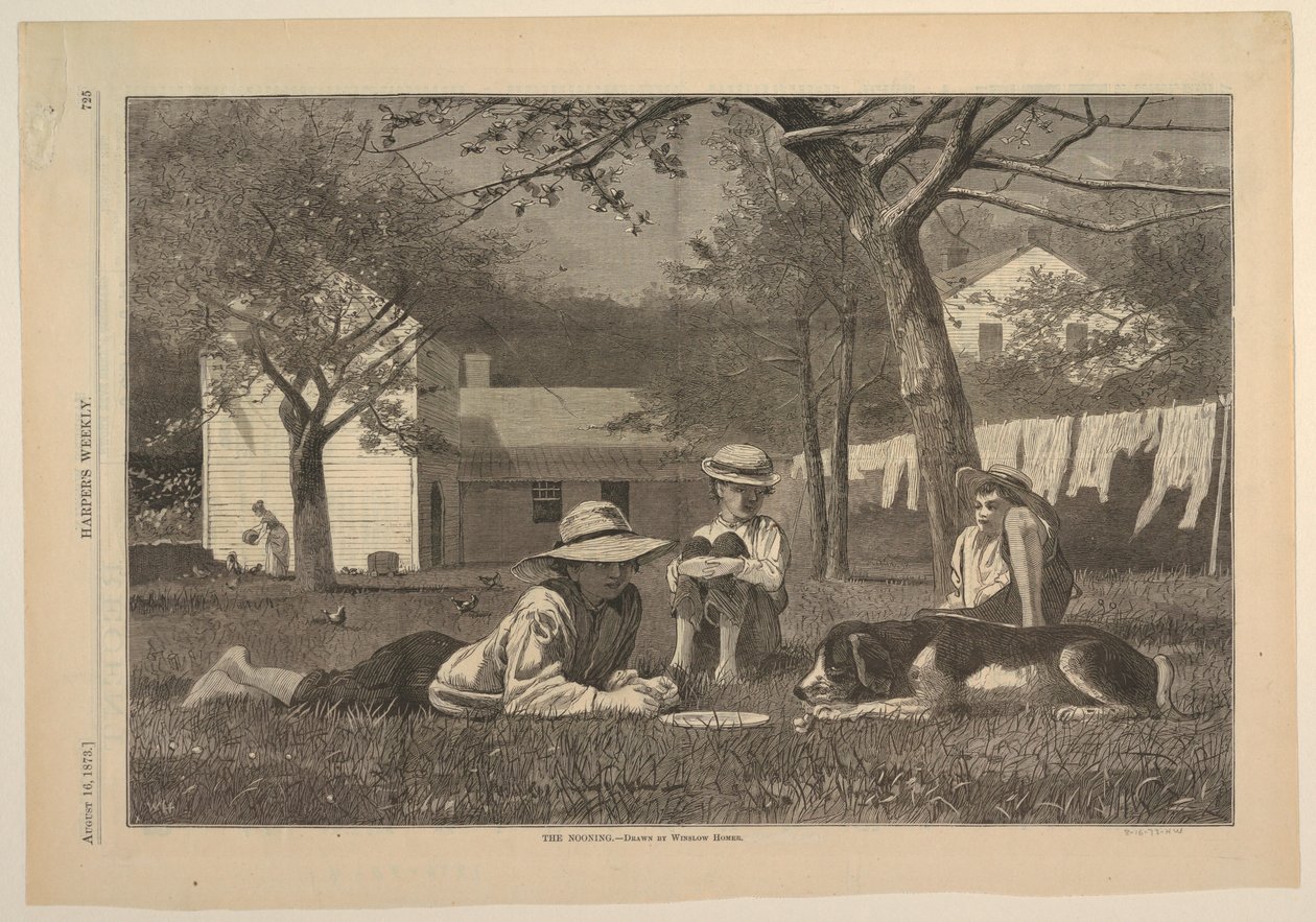 Diseño gráfico, "The Nooning", agosto de 1873 de Winslow Homer