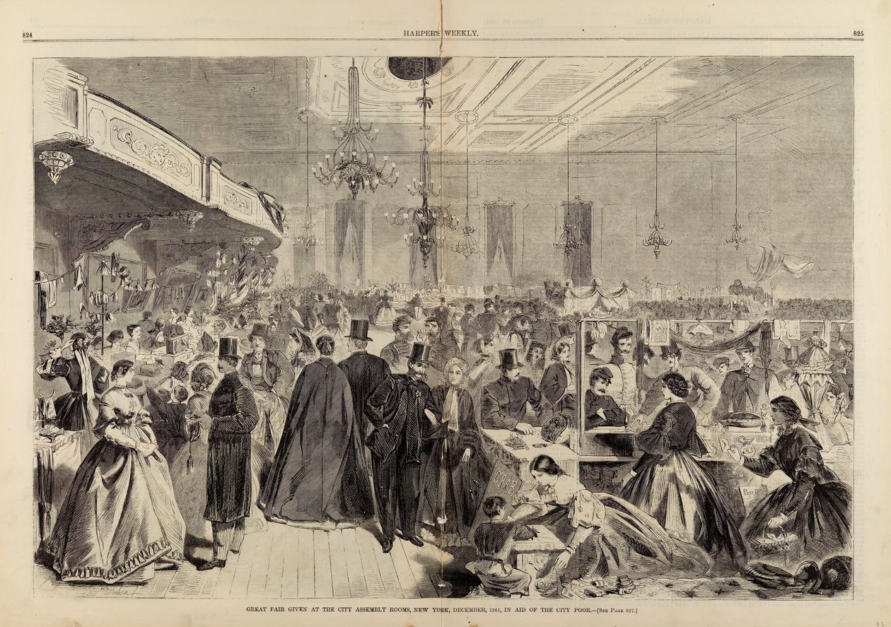 Great Fair Given at the City Assembly Rooms, New York, December 1861, In Aid of the City Poor, de Harper